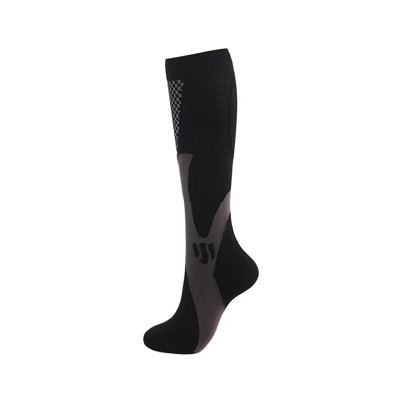 Men's Compression Sports Socks - Running, Cycling, Nursing, Varicose Veins Support, Outdoor Hiking Socks