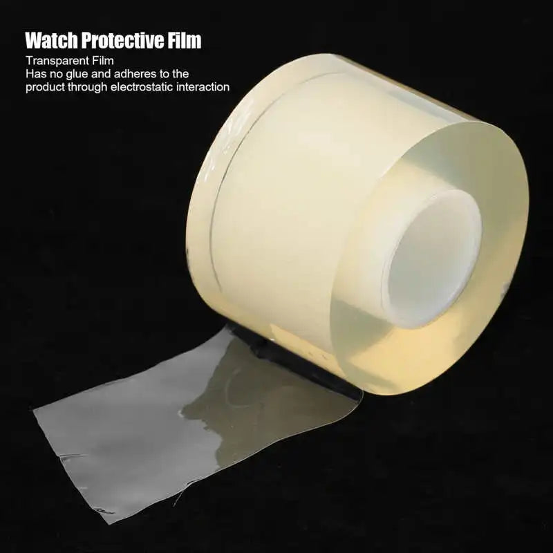 73MM Transparent Anti-Static Protective Film – Anti-Scratch Plastic Tape for Watch & Jewelry Maintenance