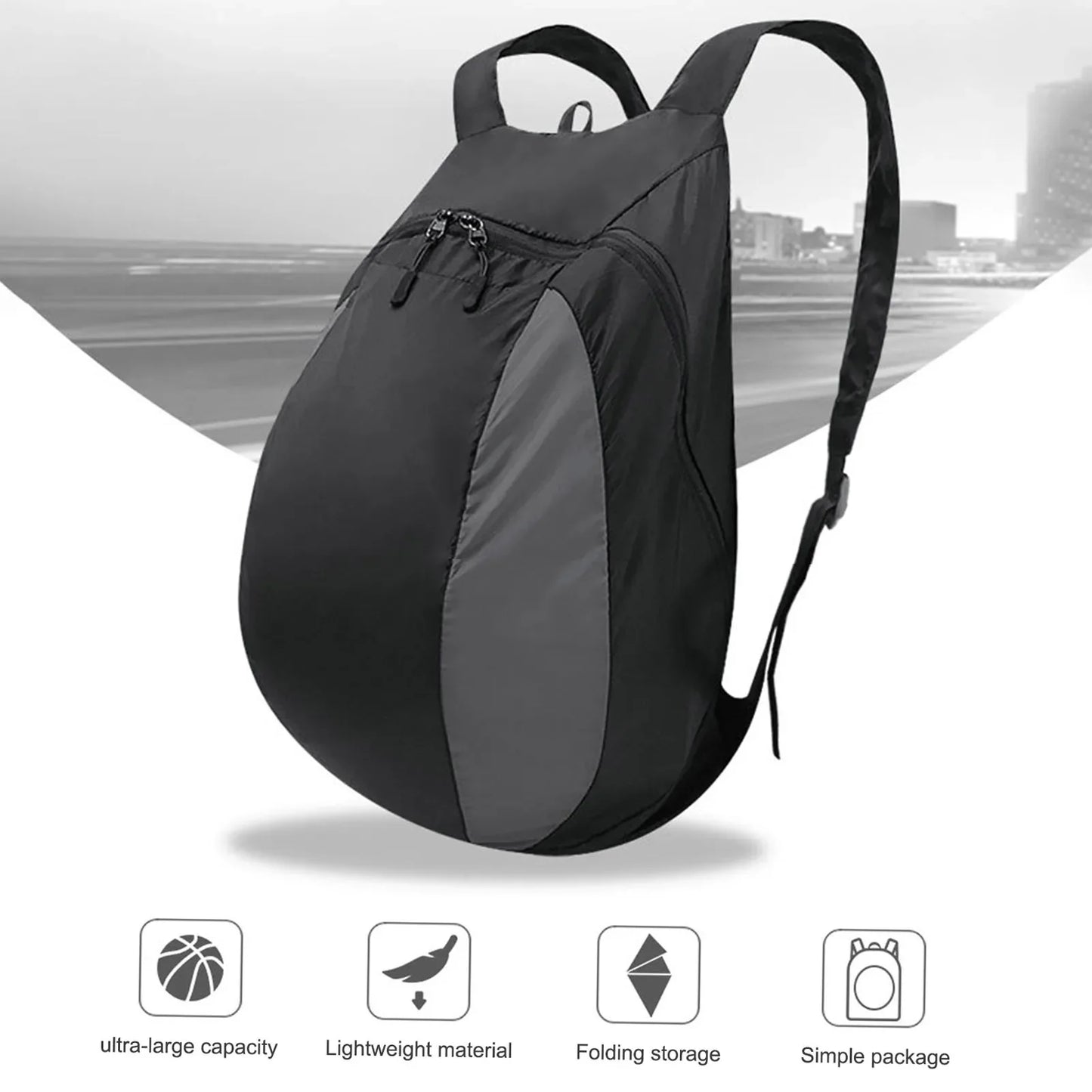 28L Motorcycle Helmet Backpack - Lightweight Storage Carrying Bag, Large Capacity for Riding, Bicycle, Sports, and Gym