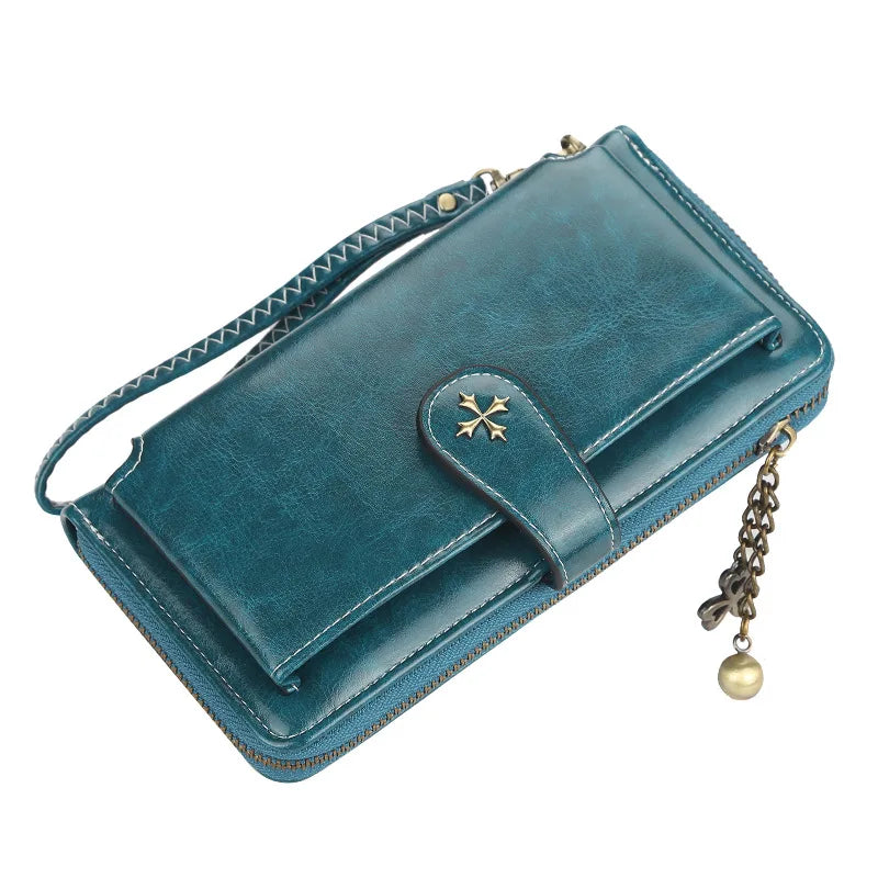 New Women’s PU Leather Wallet — Fashion Long Zipper Purse, Top Quality Brand Card Holder, Classic Female Wallet
