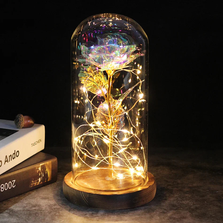 Galaxy Rose Artificial Flower - Beauty and the Beast Rose Wedding Decor for Creative Valentine's Day and Mother's Gift