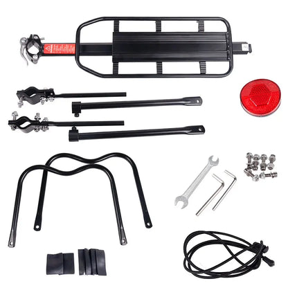 Deemount Bicycle Cargo Rear Rack Shelf - Luggage Carrier Stand Holder for Cycling Bags - Fits 20-29'' MTB & 4.0'' Fat Bike
