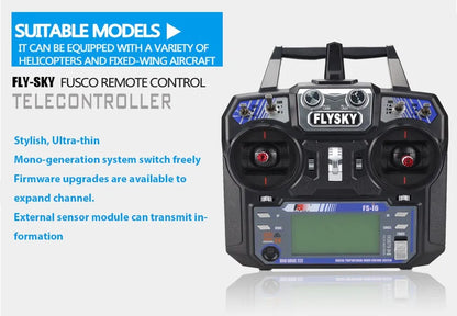 Flysky FS-i6 2.4G 6CH RC Transmitter Controller – FS-iA6 Receiver for Helicopter, Plane, Quadcopter & Glider