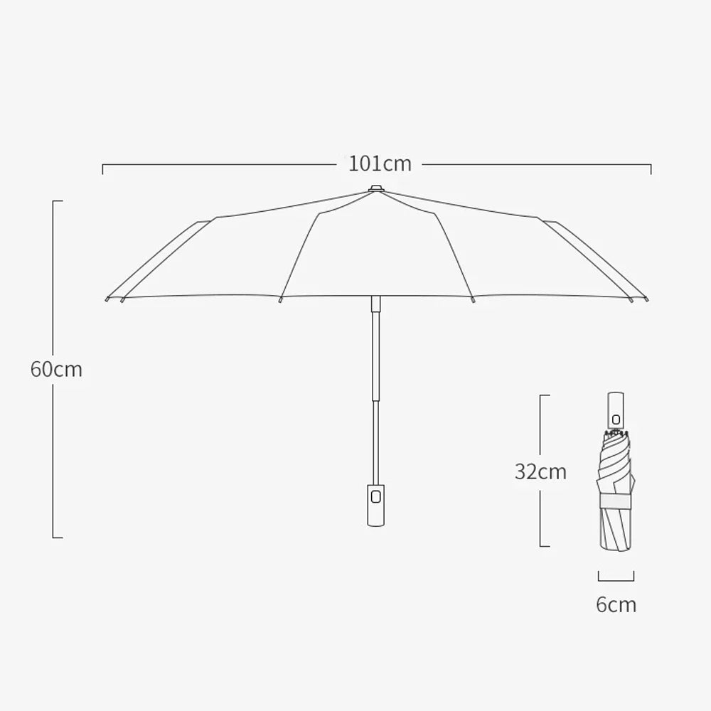 Windproof Automatic Folding Umbrella - Luxury Twelv Bone Large Business Umbrella for Men & Women, Rain Parasol Gift
