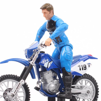 1/18 Scale 3.75" Motorcycle Racer Action Figure – Villopoto #5, Dungey #199, Pastrana Bike Model Collectible Toy