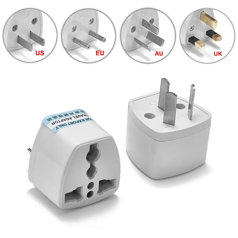 KR Plug Adapter – Multifunction Universal AU, UK, US to EU Type E/F Electrical Socket for France & Spain Travel