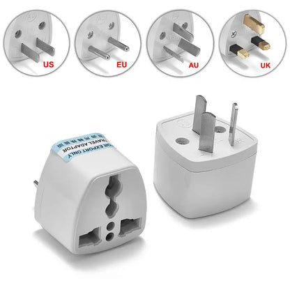 KR Plug Adapter – Multifunction Universal AU, UK, US to EU Type E/F Electrical Socket for France & Spain Travel