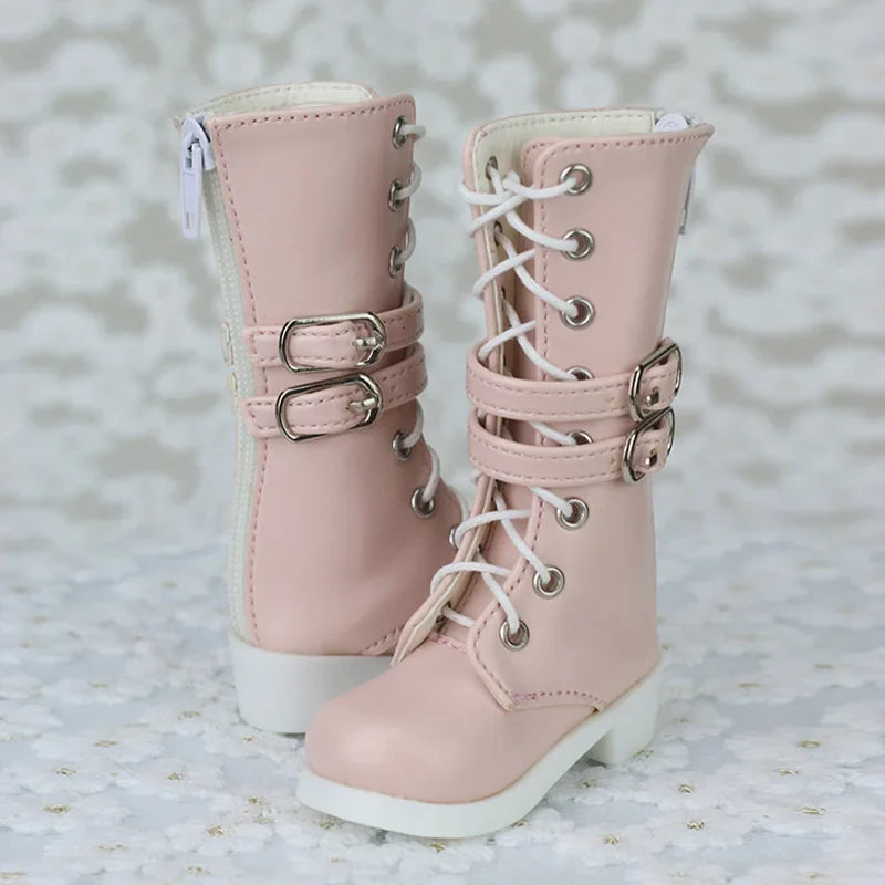 1/4 MSD & 1/3 SD BJD Leather Shoes – Fashion Martin High Boots for Dollfie, DREAM, MID, DK, SOOM, DOD Dolls