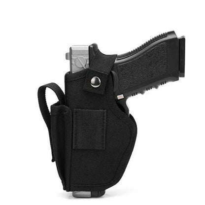 Tactical Universal Gun Holster - Left/Right Hand Waist Concealed Carry for Glock 17/19, Beretta M9, 1911, P226, 9mm Mag Pouch