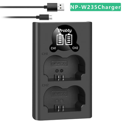 LED Dual Camera Battery Charger – Compatible with LP-E6, LP-E8, NP-FW50, EN-EL15, and More