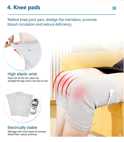 Conductive Silver Fiber Electrode Gloves & Socks – Muscle Stimulator TENS Bracer for Hand & Foot Massage
