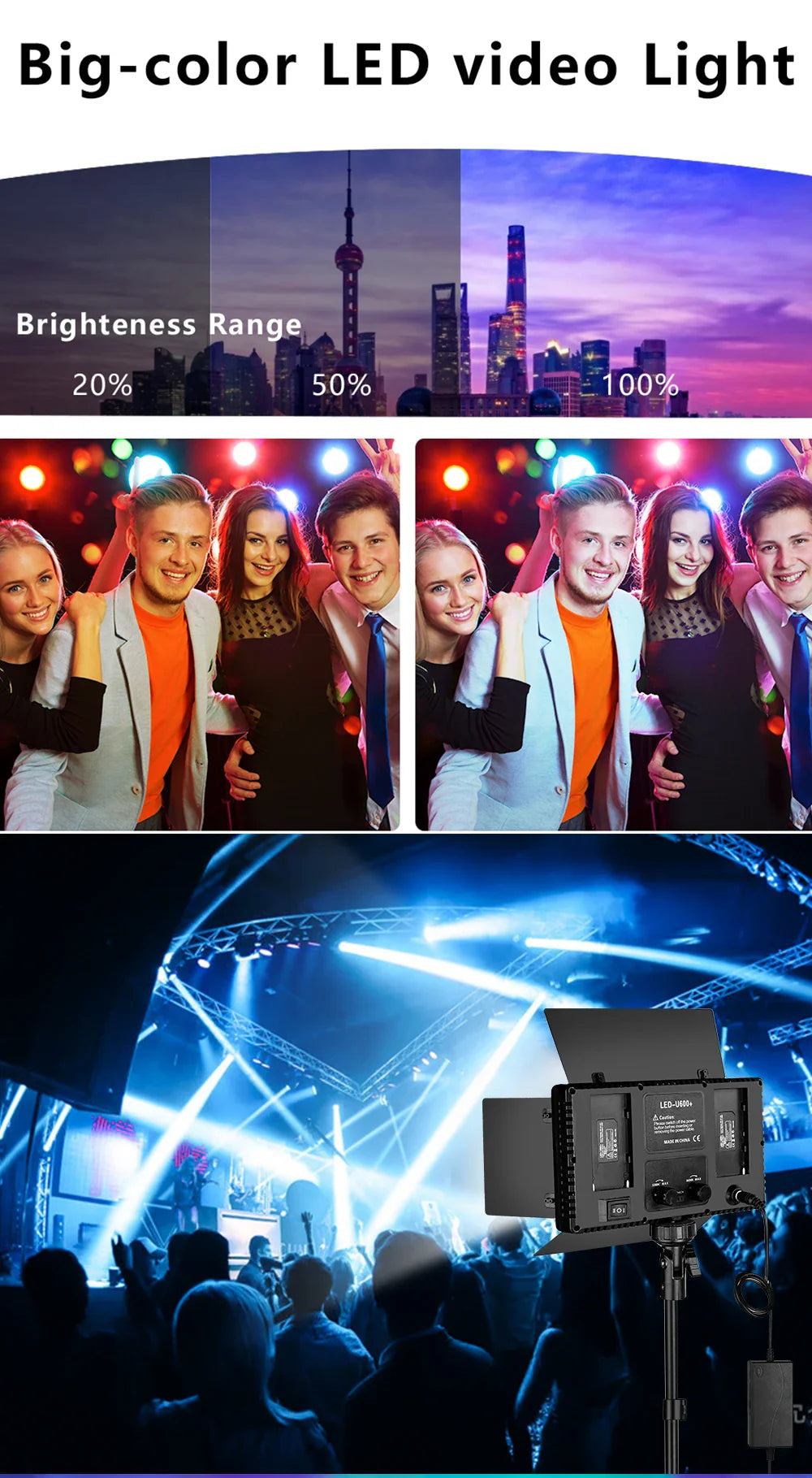 Nagnahz U800 LED Photo Studio Light - Portable Lighting for TikTok, YouTube, Gaming, and Live Video Recording