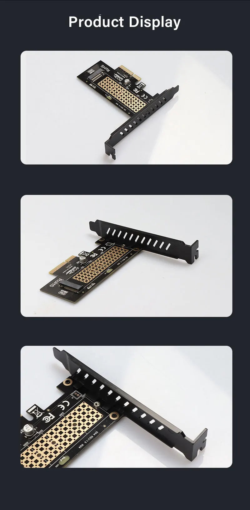 ZoeRax NVME Pro Adapter - M.2 NVME SSD to PCIe 4.0 Adapter Card for PC & Video Card