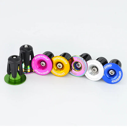 Gipsy ONEGOO Bike Handlebar End Caps - 1 Pair of Aluminum Alloy Grips and Plugs for MTB Bicycle Accessories