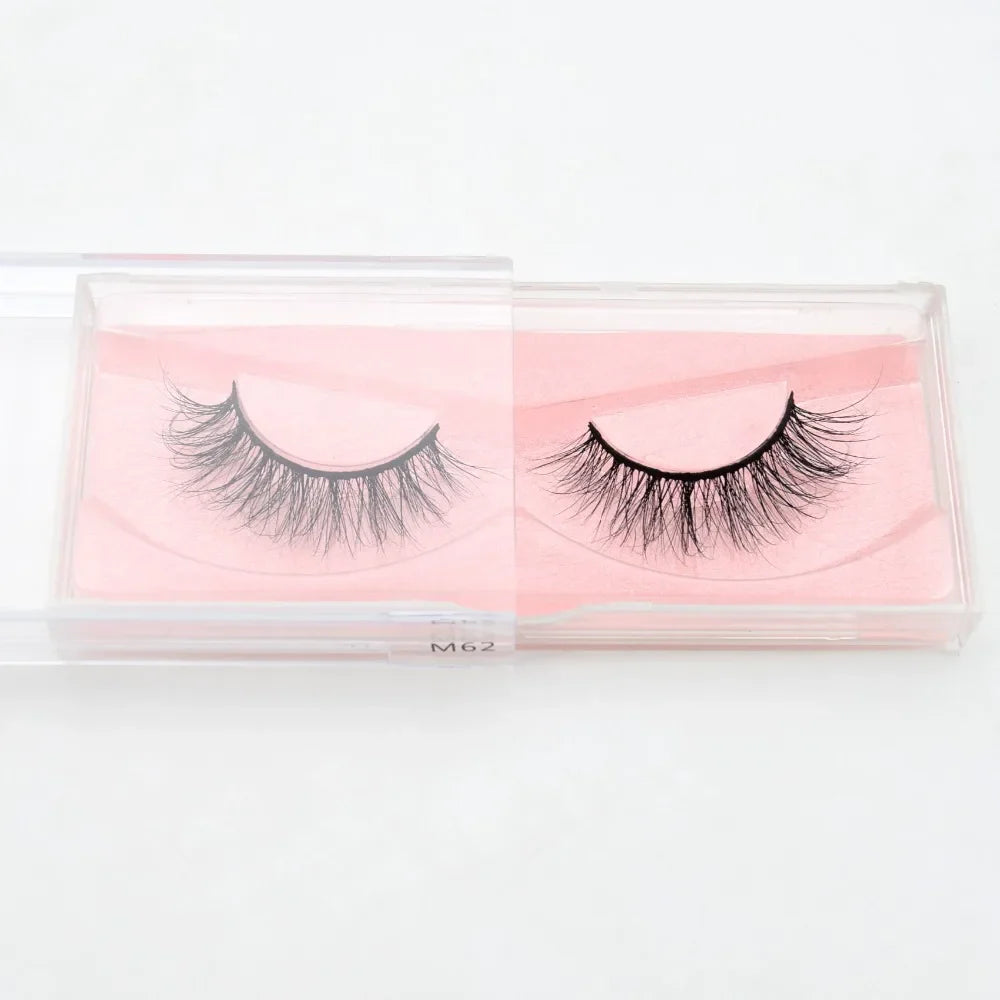 Visofree 3D Mink Eyelashes – Thick Handmade Full Strip Cruelty-Free False Lashes for Makeup M56