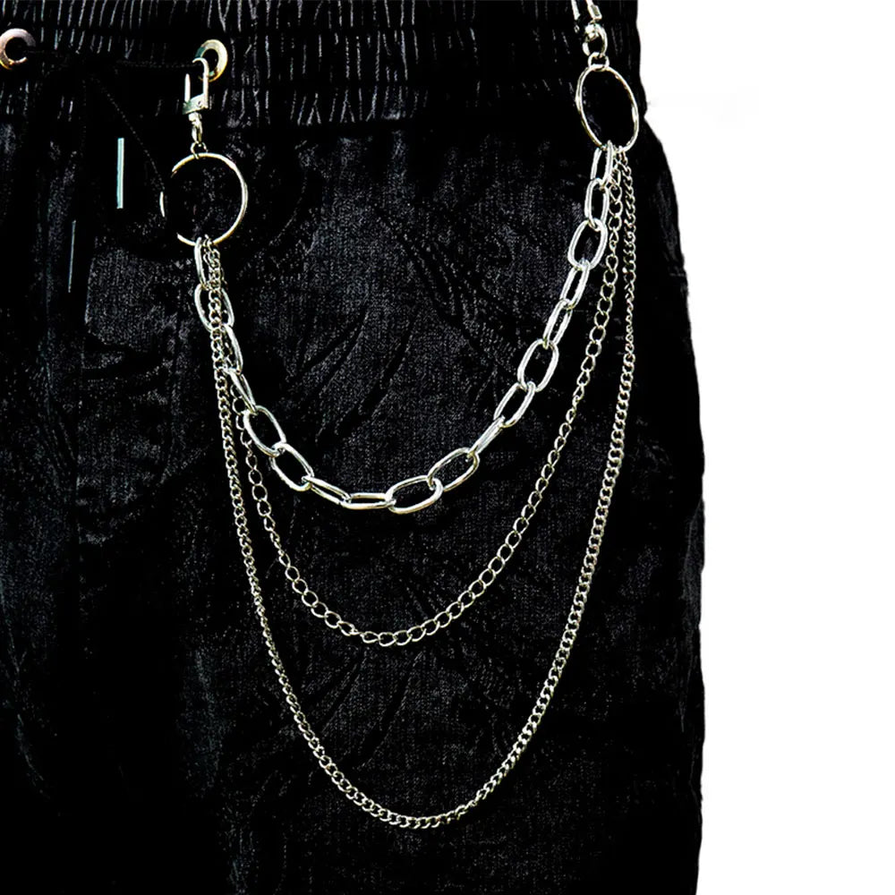 Vintage Metal Tassel Keychain – Long Rock Hipster Pant & Jean Clip Accessory for Women