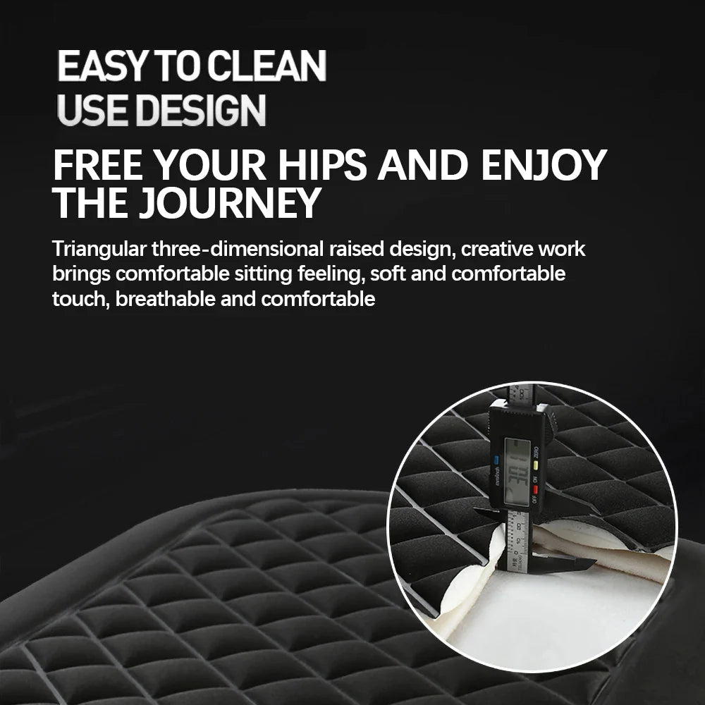 Washable Universal Car Seat Cushion – Breathable, Non-Slip Memory Foam for Vehicle & Office Chair Comfort