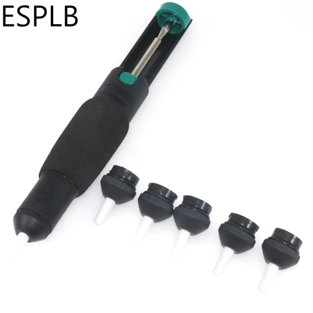 Plastic Desoldering Pump Tool - Powerful Solder Sucker Vacuum Pen for Tin Removal & Welding Repair