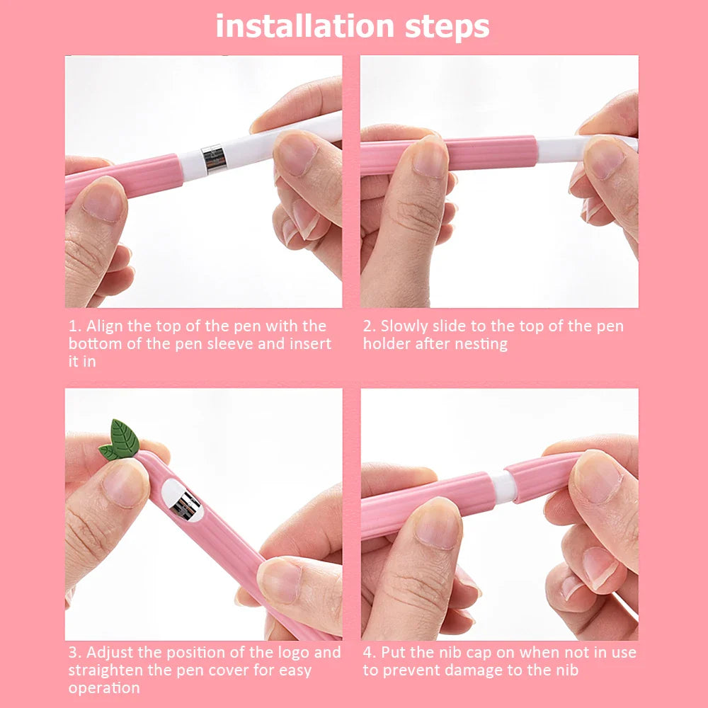 Cute Fruits Silicone Case for Apple Pencil – Protective Cover for 1st and 2nd Generation Apple Pencil – Vegetable-Themed Silicone Cases