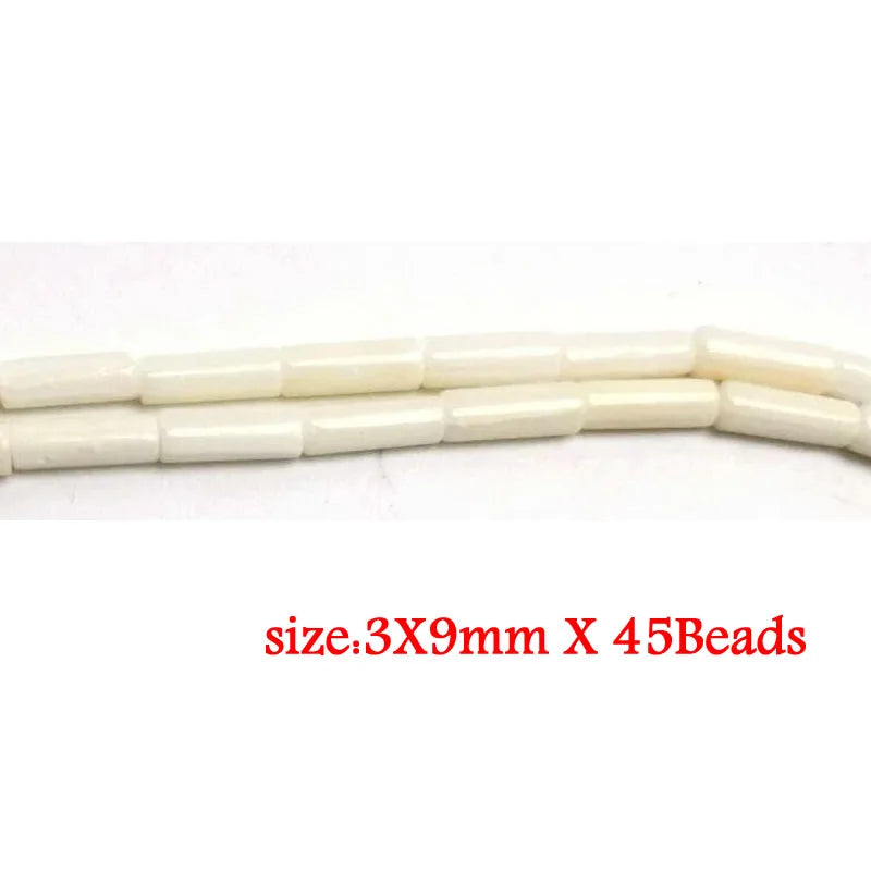 Natural Cylindrical Coral Beads – Irregular Loose Jewelry Making Beads for DIY Bracelets, Necklaces & Charm Accessories