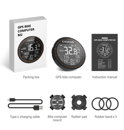 CYCPLUS M2 Wireless Bicycle Computer – ANT+ & Bluetooth GPS Speedometer, Waterproof Bike Cyclocomputer Accessories