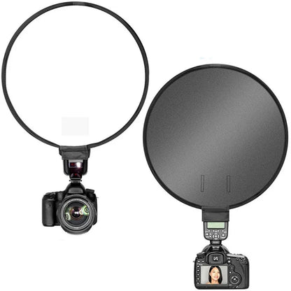30cm/40cm Universal Mini Round Softbox – Portable Flash Diffuser for DSLR Cameras & Speedlite Photo Shooting