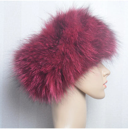 2025 Real Fox Fur Scarf and Headband – Luxury Winter Neck Warmer for Women, 100% Natural Fur, Elastic Ring Muffler