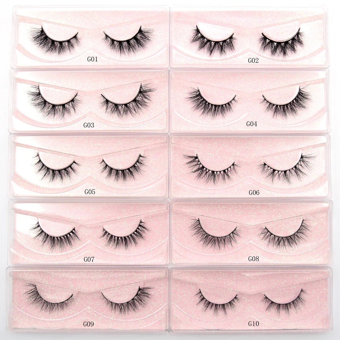 Visofree 13mm 3D Mink Eyelashes – Natural Long Handmade Cruelty-Free False Lashes for Makeup G04
