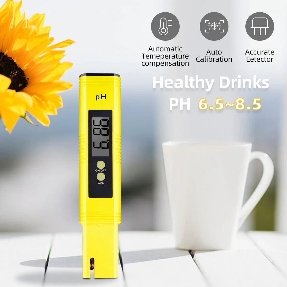 PH & TDS Meter Digital Water Quality Tester - 0-14 PH, 0-9990PPM, LCD Water Purity Analyzer for Aquarium & Filter