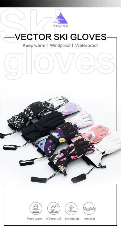 2-in-1 Extra Thick Ski Gloves – Waterproof, Windproof Winter Mittens for Men & Women