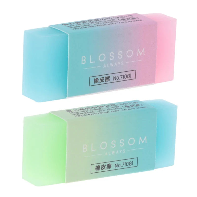 Soft Flexible Cube Colored Pencil Erasers (P82F) – Cute Durable Rubber Erasers for School Kids, Art & Writing Use
