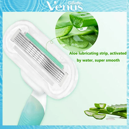 Gillette Venus Safety Razor for Women - 3/5 Blade Shaver for Face, Arms, Legs, and Hair Removal
