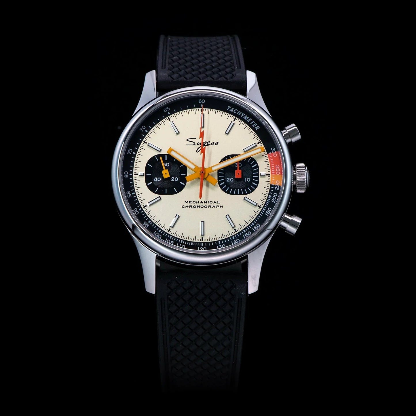 Sugess ST19 Pilot Chronograph Watch – Mechanical Racing 1963 Limited Edition, Sapphire Crystal, Military Style