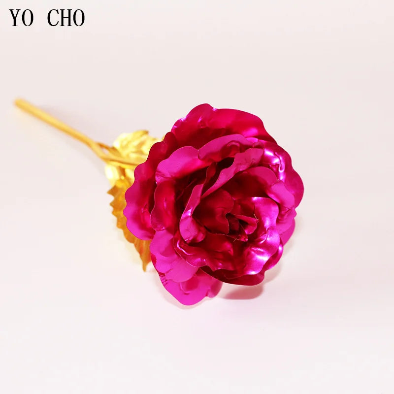 24K Foil Plated Rose Gold Rose — Valentine’s Day & Wedding Forever Love Decorative Gift