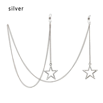 Women's Eyeglass Chain - Hollow Star & Pearl Beaded Lanyard for Sunglasses & Reading Glasses