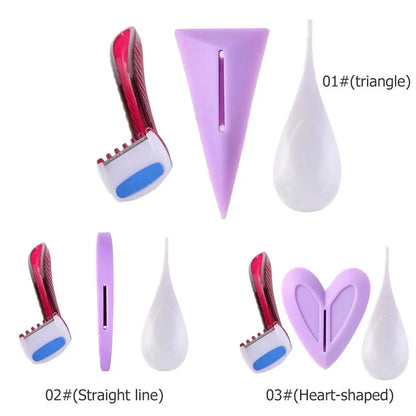 Bikini Shaving Stencil Set for Women — Intimate Pubic Hair Razor & Shaping Tool