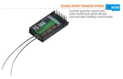 Flysky FS-i6 2.4G 6CH RC Transmitter Controller – FS-iA6 Receiver for Helicopter, Plane, Quadcopter & Glider