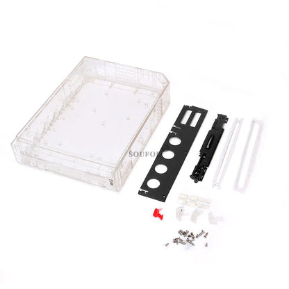 TRN Black Full Case Cover for Wii – Transparent Housing Shell with Buttons for Nintendo Wii Game Console