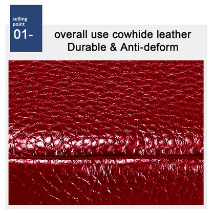 Senorita Genuine Leather Women’s Coin Purse – Double Zipper Small Wallet