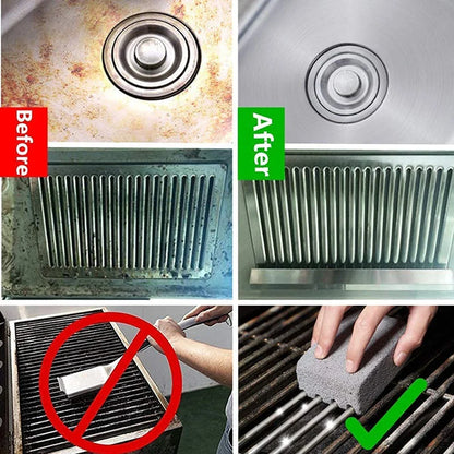 BBQ Grill Cleaning Brick Block | Barbecue Cleaning Stone | Racks Stains Grease Cleaner | BBQ Tools & Kitchen Decor Gadgets