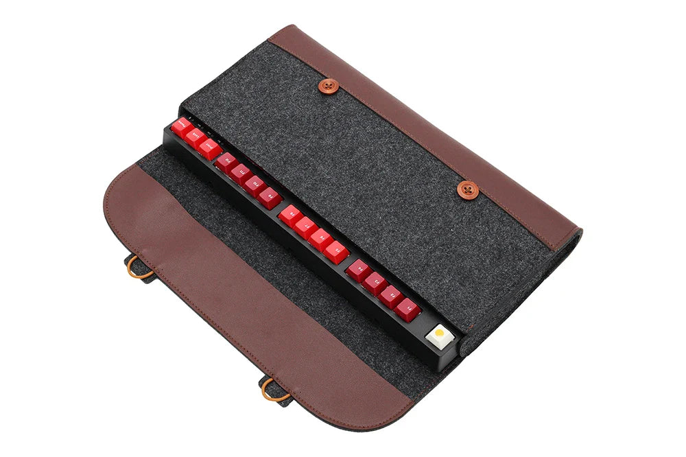 PU Felt Keyboard Carrying Case – Protective Bag for Planck 40%, 60%, 80%, 100%, GH60, XD64, TADA68, TKL 87/104, ANSI, BM60/65/68, Poker Keyboards