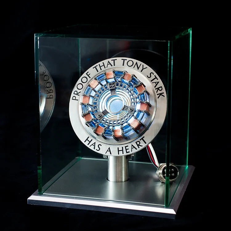 Avenger Iron Man MK1 Arc Reactor – Tony Stark Heart of Mark Figure with LED Light, 1:1 Cosplay Toy Chest Lamp for Kids Gift