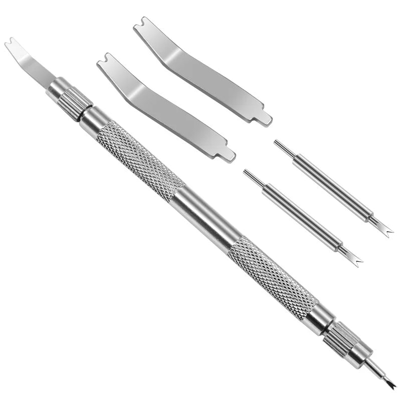 5PCS Professional Adjustable Watch Band Link Remover — Metal Bracelet Pin & Strap Repair Tool Set