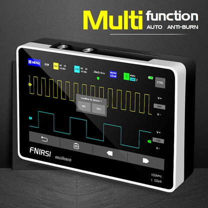 FNIRSI-1013D Digital Tablet Oscilloscope | Dual Channel 100MHz Bandwidth, 1GS/s Sampling Rate | 7" Mini Touchscreen Scope
