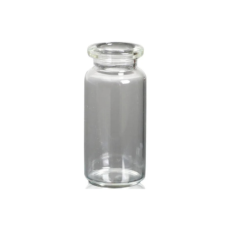 100pcs Glass Vials with Rubber Stopper & Flip-Off Caps – 2ml, 3ml, 5ml, 10ml Aluminum Bottles