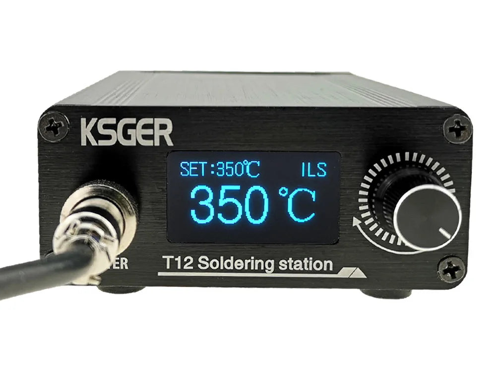 KSGER STM32 V3.1S T12 Soldering Station – OLED Display, Aluminum Alloy FX9501 Handle, Auto-Sleep & T12 Iron Tips