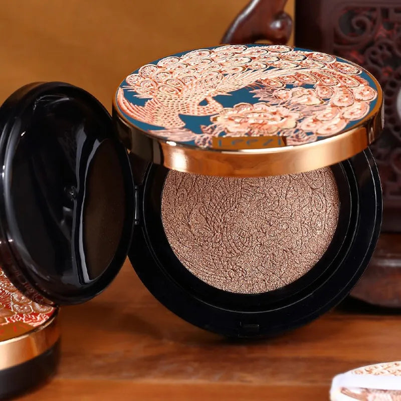 Retro Air Cushion Glow Foundation Cream – Moisturizing, Oil-Control BB Cream for Concealing & Brightening