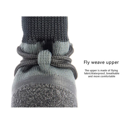Enhance Your Dog's Outdoor Adventures with 4 Fashionable Non-Slip Dog Shoes - Waterproof Knitted Paw Protectors with Adjustable Straps
