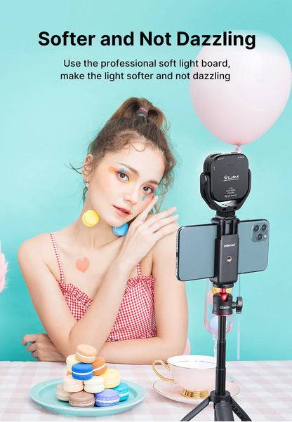 Ulanzi Vijim VL66 Adjustable LED Video Light – 360° Rotatable, Rechargeable Fill Light for DSLR, SLR & Mobile