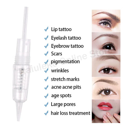 20pcs Tattoo Cartridge Needles - Replacement 1D/1R/2R/3R/3F/5R/5F/7R/7F Microblading Needles for Derma Tools